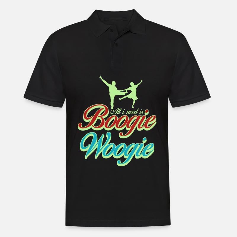 Boogie Woogie Tanz Tänzer Boogie-Woogie - Männer Poloshirt - Schwarz