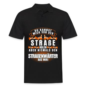 Straßenwärter Spruch Straßenmeisterei - Männer Poloshirt - Schwarz - Vorne - Kai (181cm)