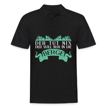 Watzmann Alpenüberquerung Berg Südtirol - Männer Poloshirt - Schwarz - Vorne - Kai (181cm)