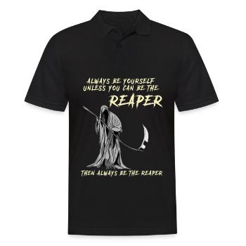 Grim Reaper funny saying - Men's Polo Shirt - black - Front - Kai (181cm)