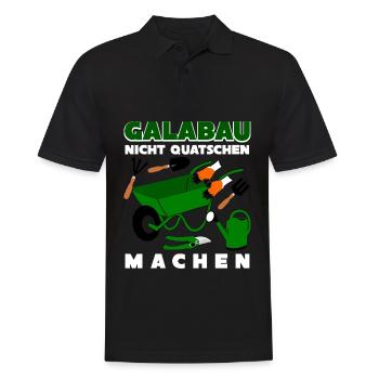 Galabau Gartenbau Werkzeug Galabauer - Männer Poloshirt - Schwarz - Vorne - Kai (181cm)