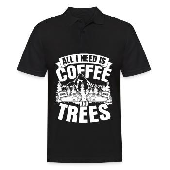 Arborist Trees and Coffee Lumberjack - Men's Polo Shirt - black - Front - Kai (181cm)