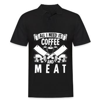 Butcher Coffee Butcher Butcher Butcher - Men's Polo Shirt - black - Front - Kai (181cm)