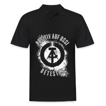 Ostdeutschland Ossi DDR - Männer Poloshirt - Schwarz - Vorne - Kai (181cm)