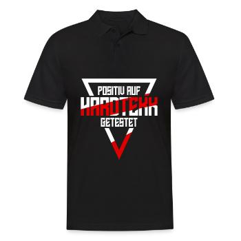 Hardtekk Techno Hardstyle Raver - Men's Polo Shirt - black - Front - Kai (181cm)