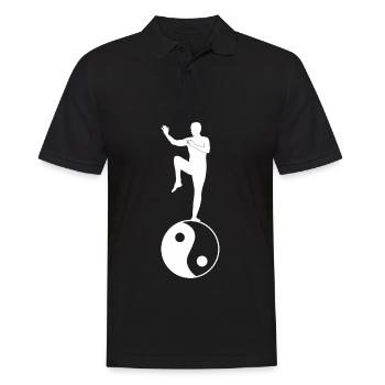 Qigong Qi Gong Meditation Chigong - Männer Poloshirt - Schwarz - Vorne - Kai (181cm)