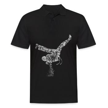 Capoeira Breakdance Breakdancer - Men's Polo Shirt - black - Front - Kai (181cm)