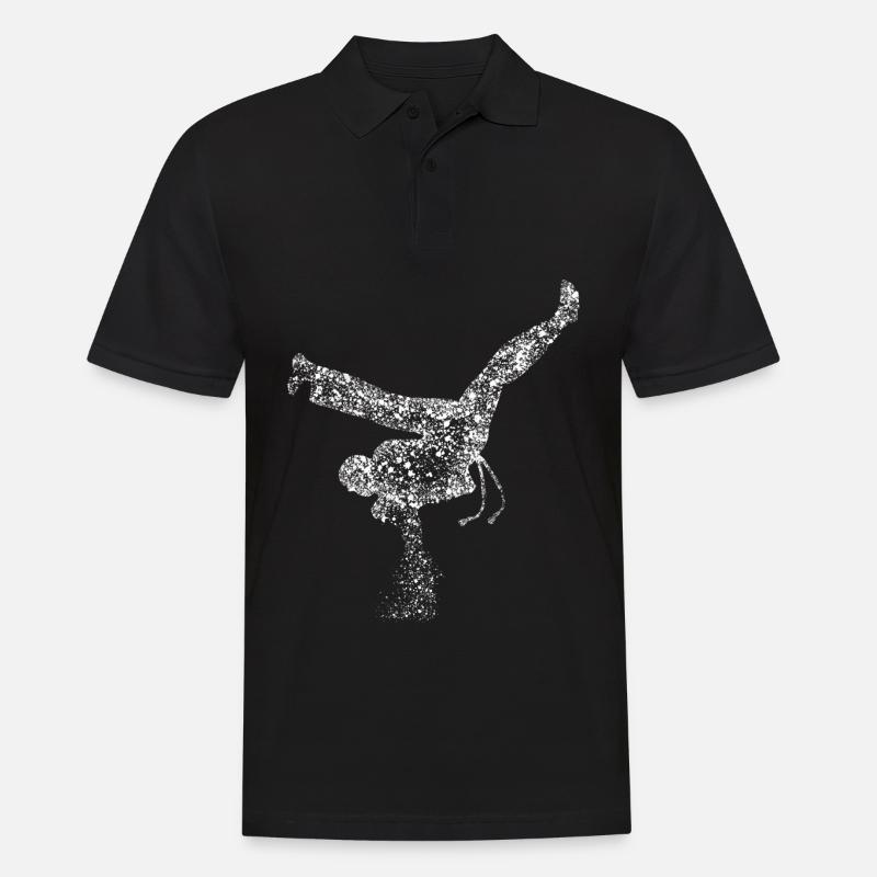 Capoeira Breakdance Breakdancer - Männer Poloshirt - Schwarz