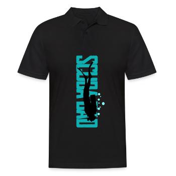 Fête des Pères Père Plongeur Papa Papa Plongeur - Polo Homme - noir - Devant - Kai (181cm)
