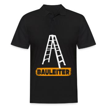 Bauleiter Bauherr Bauleitung Hausbau - Männer Poloshirt - Schwarz - Vorne - Kai (181cm)