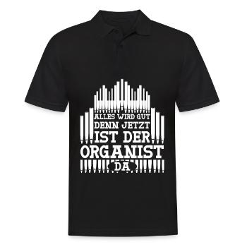 Orgel Organist Orgelspieler - Männer Poloshirt - Schwarz - Vorne - Kai (181cm)