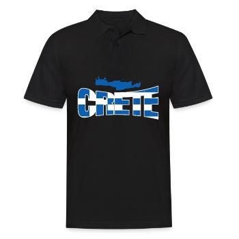 Crète Grèce Drapeau Crète - Polo Homme - noir - Devant - Kai (181cm)