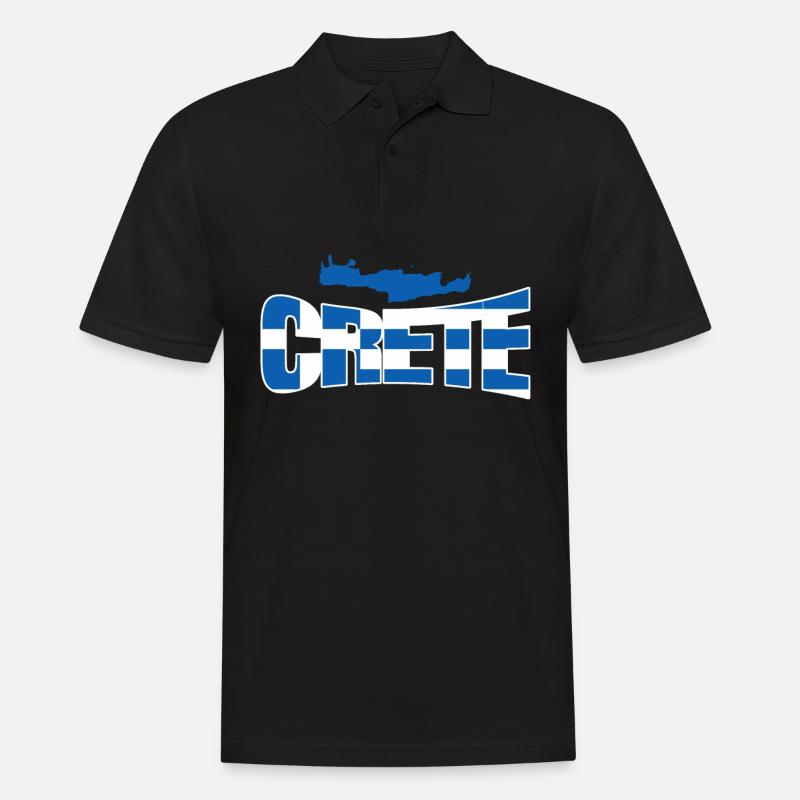 Crète Grèce Drapeau Crète - Polo Homme - noir