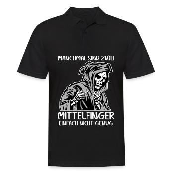 Stinkefinger Misanthrop Mittelfinger - Männer Poloshirt - Schwarz - Vorne - Kai (181cm)