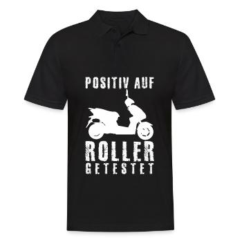Mofa Mopet Motorroller Mofafahrer Moped - Männer Poloshirt - Schwarz - Vorne - Kai (181cm)
