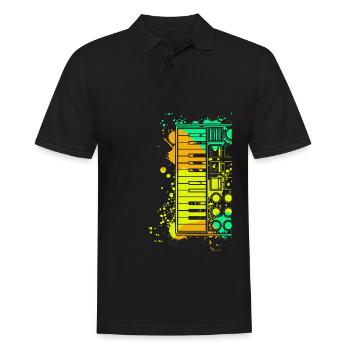 Synthesizer Synth Synthesizers - Männer Poloshirt - Schwarz - Vorne - Kai (181cm)