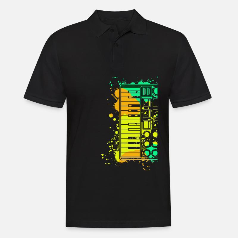 Synthesizer Synth Synthesizers - Männer Poloshirt - Schwarz