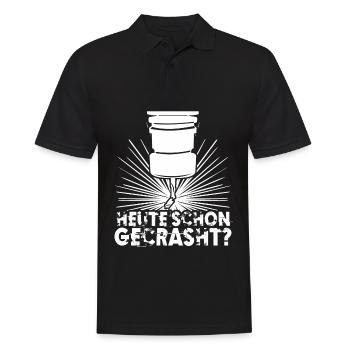 Zerspanungsmechaniker Fräser Zerspaner - Männer Poloshirt - Schwarz - Vorne - Kai (181cm)