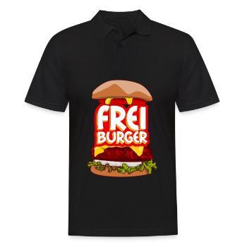 Freiburg Burger Freiburger - Männer Poloshirt - Schwarz - Vorne - Kai (181cm)