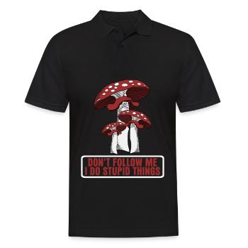 Fly agaric Fly agaric Mushroom Pickers - Polo Homme - noir - Devant - Kai (181cm)