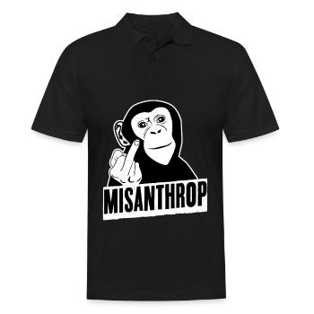 Misanthrope Monkey Man-Hater - Men's Polo Shirt - black - Front - Kai (181cm)