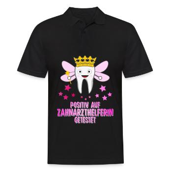 Zahnarzthelferin Zahnarzt Zähne Zahn ZFA - Männer Poloshirt - Schwarz - Vorne - Kai (181cm)