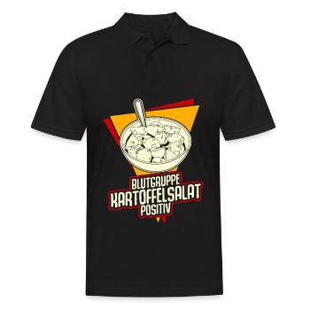 Blutgruppe Kartoffelsalat Potato Salad - Männer Poloshirt - Schwarz - Vorne - Kai (181cm)