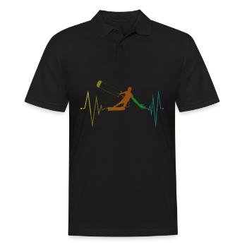 Kiteboarding EKG Kitesurfer Kitesurfen - Männer Poloshirt - Schwarz - Vorne - Kai (181cm)