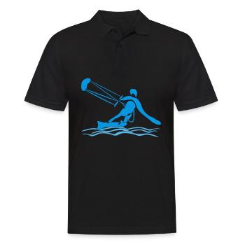 Kiteboarding Kitesurfen Kitesurfer - Männer Poloshirt - Schwarz - Vorne - Kai (181cm)