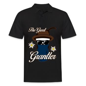 Grantler Grantln Granteln - Men's Polo Shirt - black - Front - Kai (181cm)