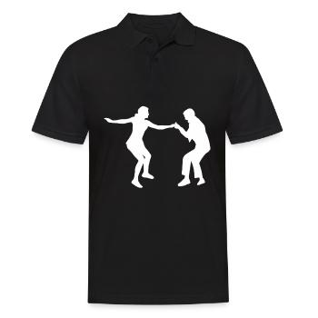 Boogie Woogie Boogie-Woogie Dancing Swing - Men's Polo Shirt - black - Front - Kai (181cm)