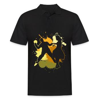 Boogie Woogie Dancers Dance Swing - Men's Polo Shirt - black - Front - Kai (181cm)