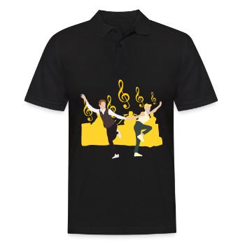 Boogie Woogie Dancer Fun Swing - Men's Polo Shirt - black - Front - Kai (181cm)