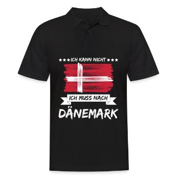 Denmark Ich muss nach Dänemark - Männer Poloshirt - Schwarz - Vorne - Kai (181cm)