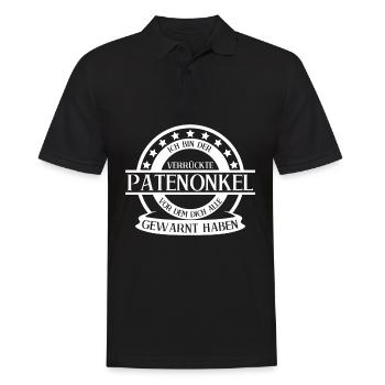Patenonkel Taufpate verrückter Onkel - Männer Poloshirt - Schwarz - Vorne - Kai (181cm)