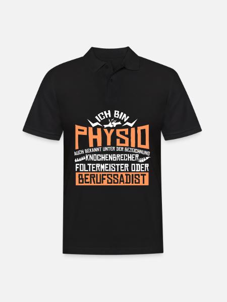 Physio Assistant Physiothérapeute - Polo Homme - noir