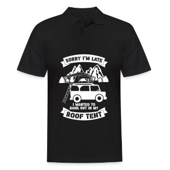Dachzelt Autodachzelt Camping Offroad - Männer Poloshirt - Schwarz - Vorne - Kai (181cm)