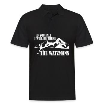 Watzmann Bergsteiger Watzmannmassiv - Männer Poloshirt - Schwarz - Vorne - Kai (181cm)