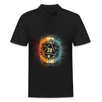 Tabletop D20 Dice Boardgame Game Master - Männer Poloshirt - Schwarz - Vorne - Kai (181cm)