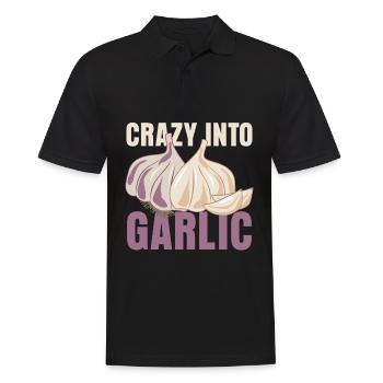Knoblauch Garlic Crazy Knoblauchzehen - Männer Poloshirt - Schwarz - Vorne - Kai (181cm)