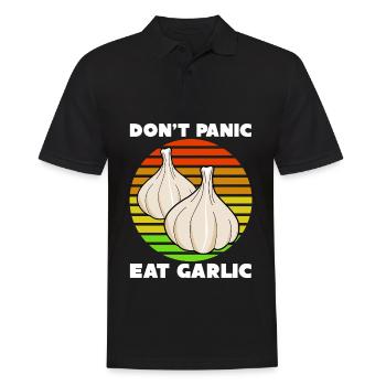 Knoblauch Garilc Joke Knoblauchzehen - Männer Poloshirt - Schwarz - Vorne - Kai (181cm)