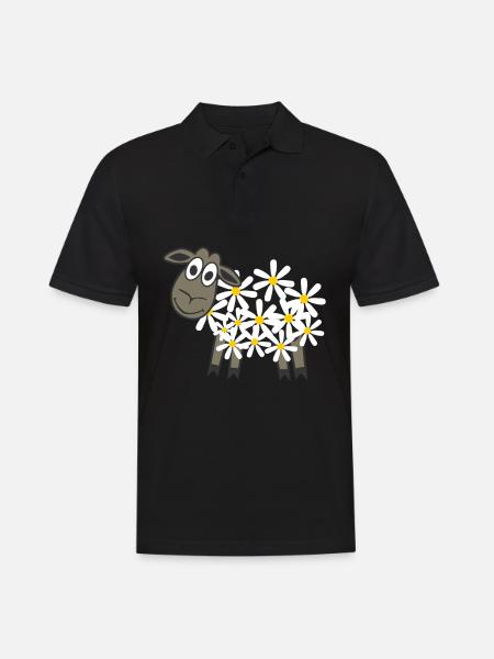 Sheep Daisy Sheep Sheep - Men's Polo Shirt - black
