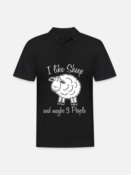 Schäfchen Schafe Schaf - Männer Poloshirt - Schwarz