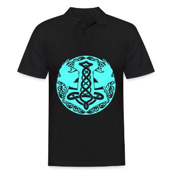 Raben Wikinger Krähen Schmuck Rabe - Männer Poloshirt - Schwarz - Vorne - Kai (181cm)