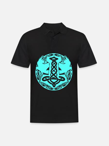 Ravens Viking Crows Jewelry Raven - Men's Polo Shirt - black