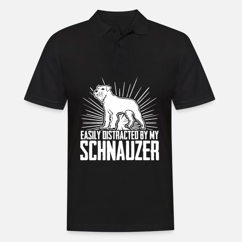 Schnauzer Spruch Riesenschnauzer - Männer Poloshirt - Schwarz
