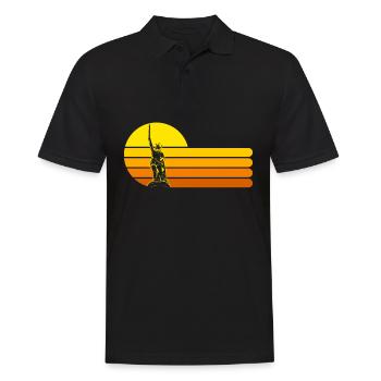 Hermannsdenkmal Lippe Arminius Detmold - Männer Poloshirt - Schwarz - Vorne - Kai (181cm)