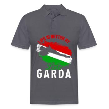 Lac de Garde Lago di Garda - Polo Homme - charbon - Devant - Nico (186cm)