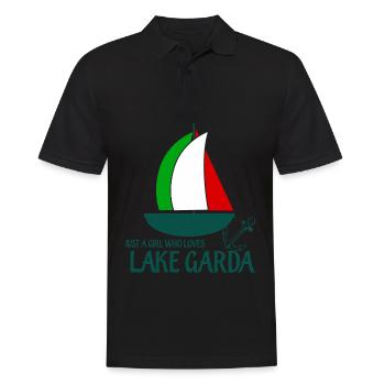 Gardasee Lake Garda Girl Lago di Garda - Men's Polo Shirt - black - Front - Kai (181cm)