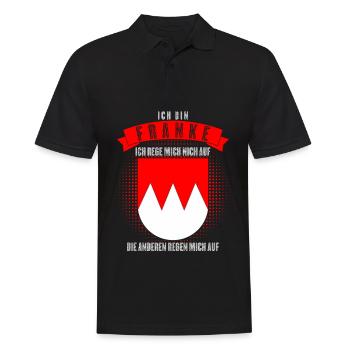 Franken Frankenland Witz Franke - Männer Poloshirt - Schwarz - Vorne - Kai (181cm)